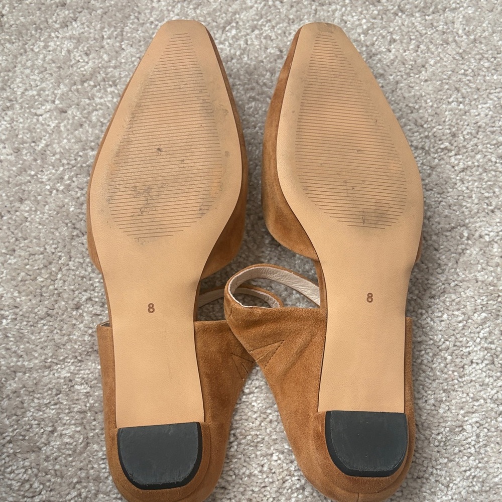 INTENTIONALLY BLANK Tan Suede Mules - Picture 4 of 5